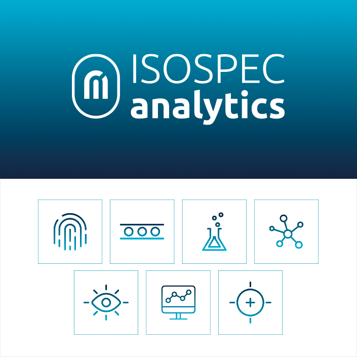 Logo + icones Isospec Analytics | Hybride Design
